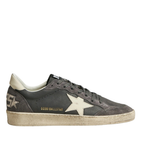 GOLDEN GOOSE BALLSTAR GREY LEATHER/SUEDE SNEAKERS MEN