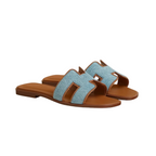 Oran Sandals in Bleu Clair / Naturel