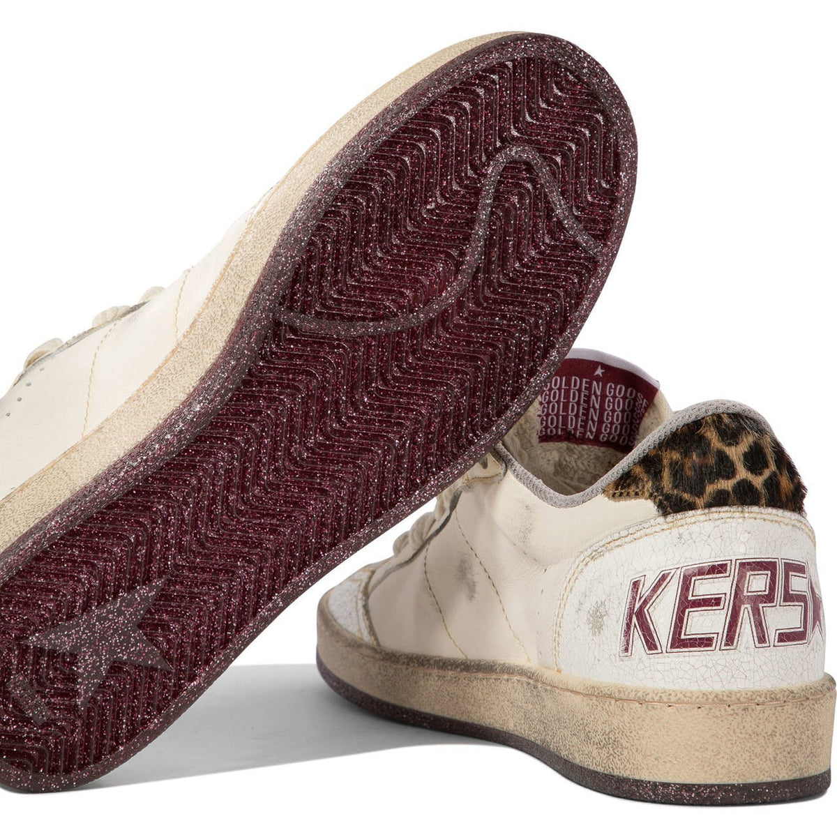 Golden Goose Ball Star white/beige brown leo/black