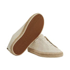 ZEGNA Beige Suede Triple Stitch Espadrilles Beige