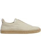 ZEGNA Beige Suede Triple Stitch Espadrilles Beige