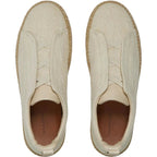 ZEGNA Beige Suede Triple Stitch Espadrilles Beige