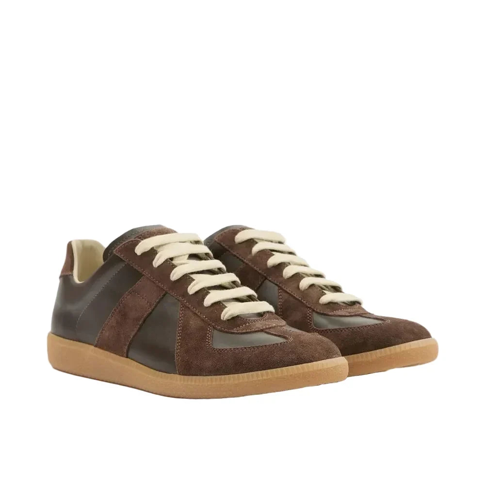 Maison Margiela - Replica leather and suede Brown sneakers