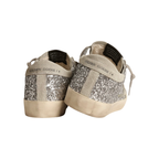 Golden Goose Super-Star Super-Star in silver glitter with ice-gray suede star(Women's)