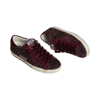 Golden Goose Super-Star LTD in cherry glitter with cherry suede star(Women's)