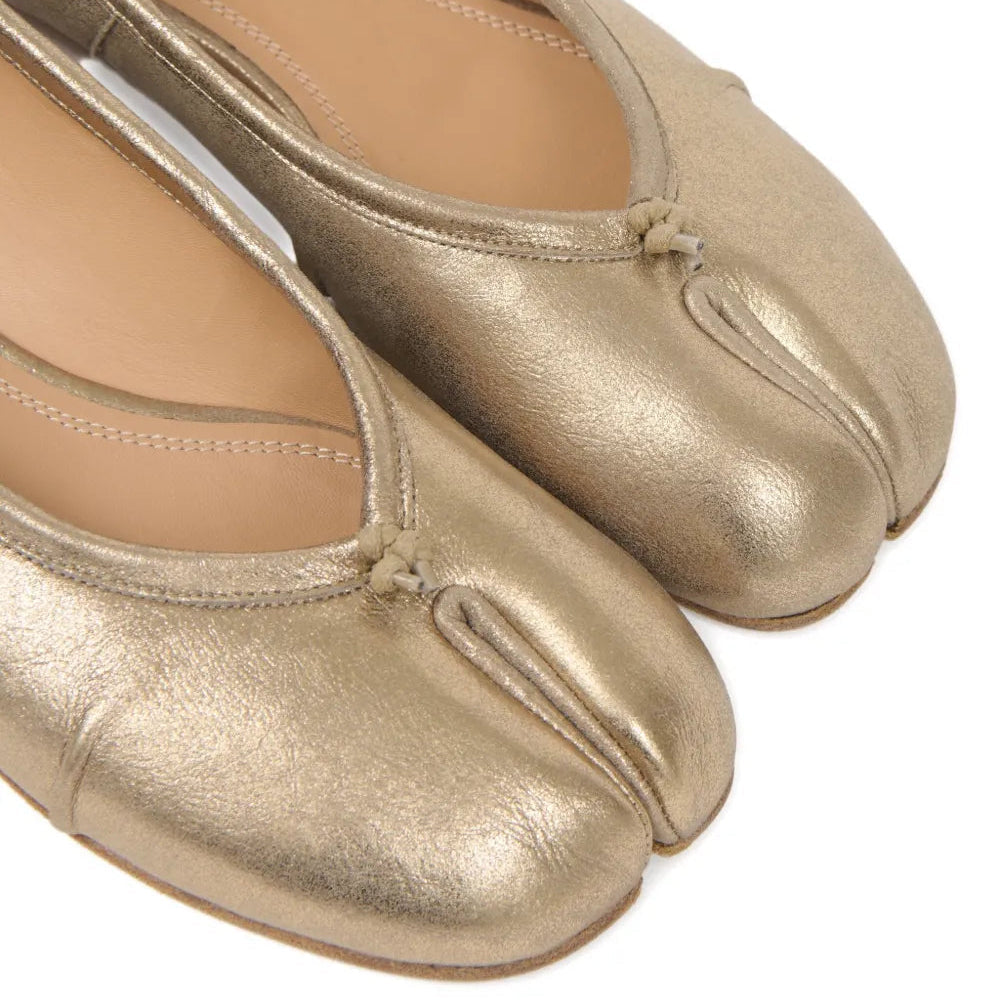 Maison Margiela Wmns New Tabi Ballerina 'Cream Gold'