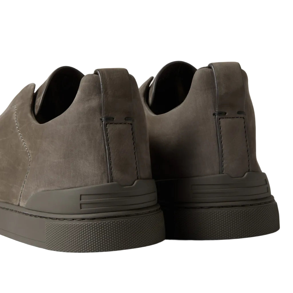 Zegna Triple Stitch Second Skin Dark Taupe sneakers