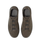 Zegna Triple Stitch Second Skin Dark Taupe sneakers