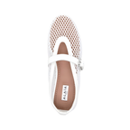 Alaïa Buckle Ballet Flats | White