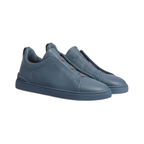 ZEGNA Triple Stitch Low-Top Sneaker Blue