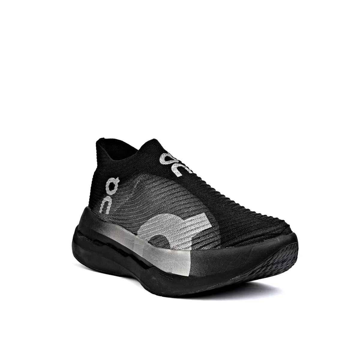 On Running CloudBoom Strike LS Black Sneaker with Grey Touch