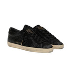 Golden Goose Super-Star LTD in crocodile-print leather with black suede inserts