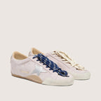Women's True-Star in pastel pink suede with silver star and heel tab
