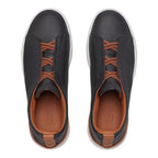Zegna BLACK DEERSKIN TRIPLE STITCH™ SNEAKERS Black