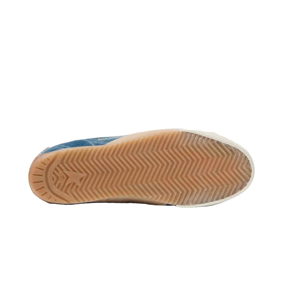 Golden Goose True-Star in teal suede with black star and cream heel tab(Women's)