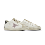 Golden Goose Super-Star White Mauve Pink Glitter(Women's)
