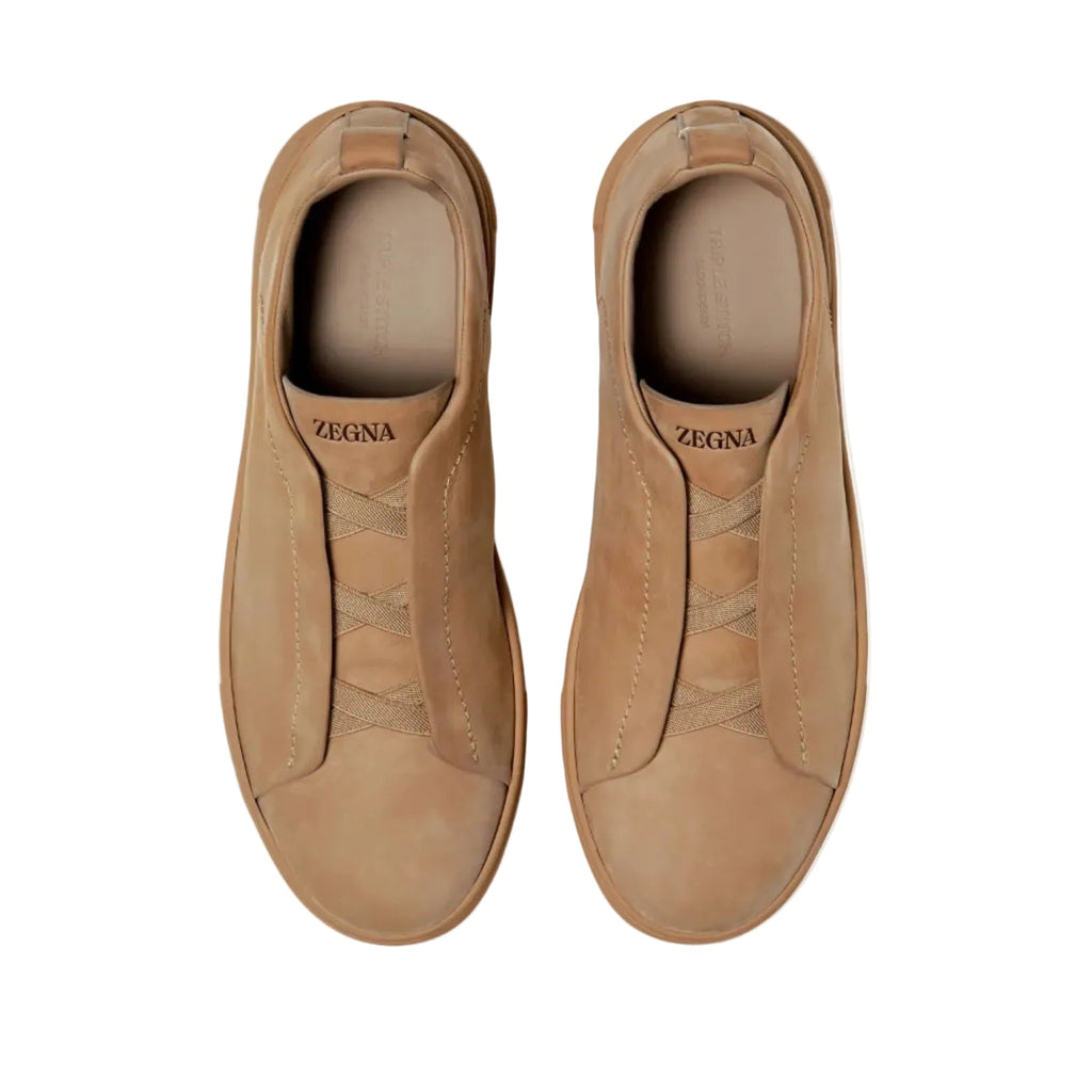Zegna Triple Stitch Second Skin French Beige sneakers