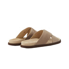 Brunello Cucinelli Brown Suede Crossover Sandals