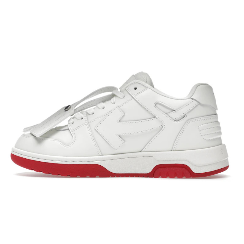 OFF-WHITE Out Of Office “OOO” Low Tops For Walking White White Red
