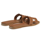 Hermes Paris Oran Gold Sandal