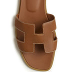 Hermes Paris Oran Gold Sandal