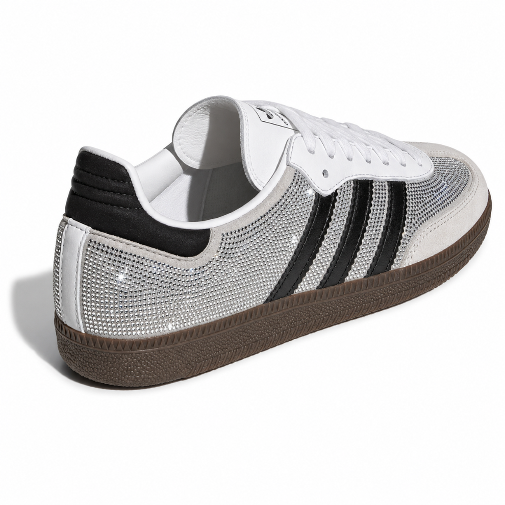 adidas Samba Og Rhinestone Crystal White Silver.